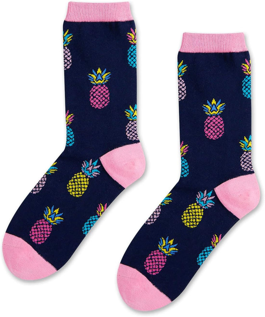 Pineapple Gifts Hawaiian Gifts, IVF Gifts Women Fertility Gifts, Funny Pineapple Socks Fruit Socks Black