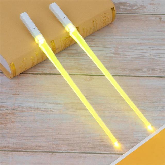 LED chopsticks Lightsaber utensils Novelty dining Geeky gadgets Futuristic tableware Star Wars chopsticks Illuminated dining Sci-fi kitchenware Fun food accessories Glow-in-the-dark chopsticks