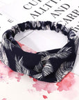 Women Retro Style Hairband floral Print Headband Cross