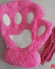 Winter Lovely Half Cover Paw Bear Cat Claw Gloves Short Finger