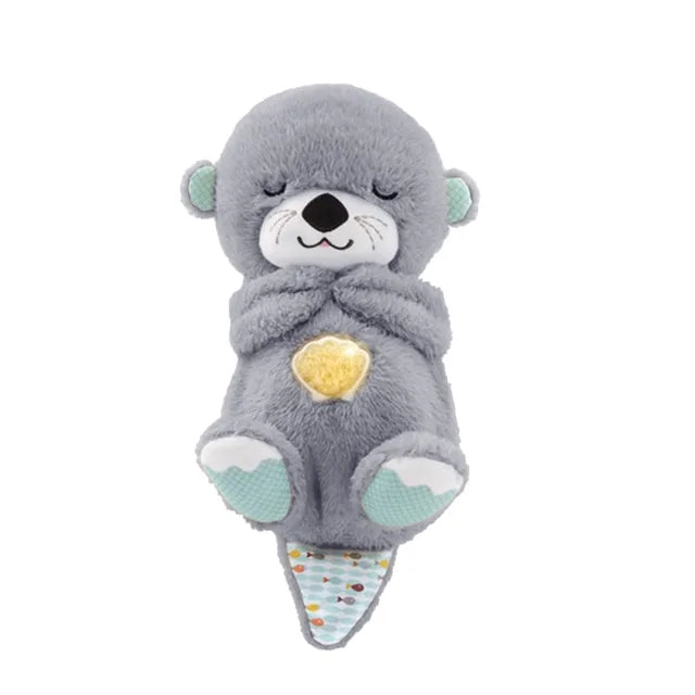 Breathing otter plush toy Lifelike otter stuffed animal Cuddly otter toy with breathing motion Adorable otter plushie Soft otter plush toy Cute animal plush with breathing feature Realistic otter stuffed toy Whimsical otter cuddle buddy Otter plush for children Gift-worthy otter toy