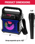 Risebass Portable Karaoke Machine with Microphone - Home Karaoke System with Party Lights for Kids and Adults