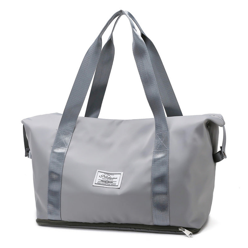 Dry and wet separation sports portable shoulder bag for active individuals. Ideal for gym, sports, or travel with water-resistant compartments for wet and dry items. Practical and stylish shoulder bag for everyday use.