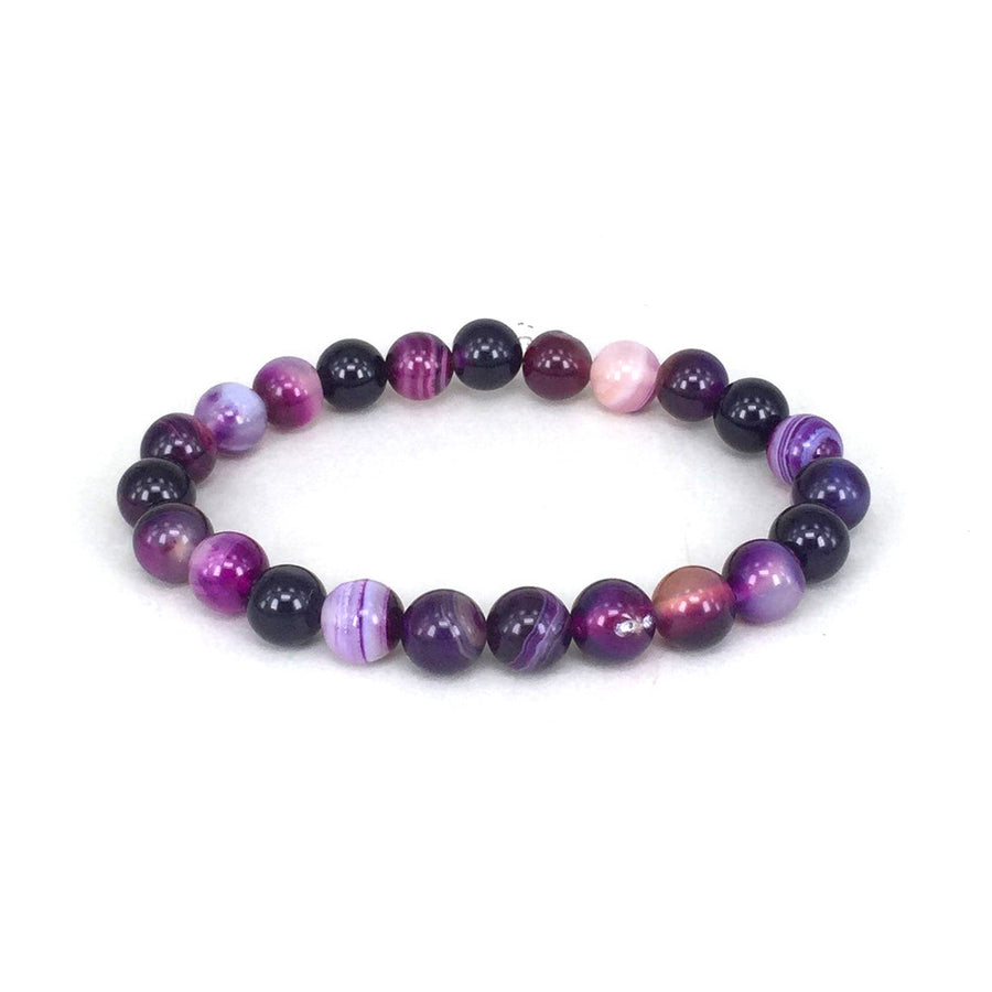 Elegant real amethyst bracelet featuring purple stone beads, perfect for adding a touch of sophistication to any outfit