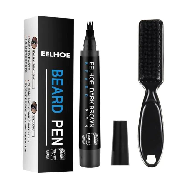 The complete Beard Enhancer Brush Pen Kit in its packaging, showcasing a sleek design ideal for gifts for him and men’s styling needs