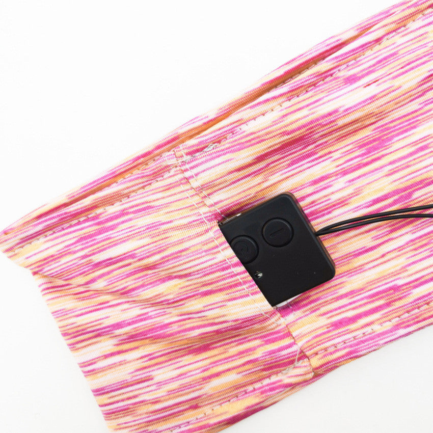 A pink Bluetooth music headband designed as a wireless eye mask, featuring hands-free calling, voice control, and stereo sound. Ideal for running, relaxing, or sleeping, offering a comfortable, head-mounted fit with Bluetooth 5.0 connectivity.




