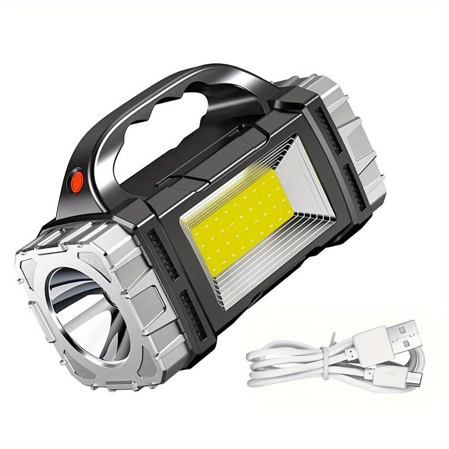 This solar powered camping light with a power bank function is perfect for outdoor adventures. A rechargeable solar camping light that keeps your devices charged and lights up your campsite. With water-resistant and portable solar lights, it's ideal for hiking, camping, and any outdoor activity. The built-in power bank ensures your gear stays charged, while the bright, durable design makes it a must-have for any adventure