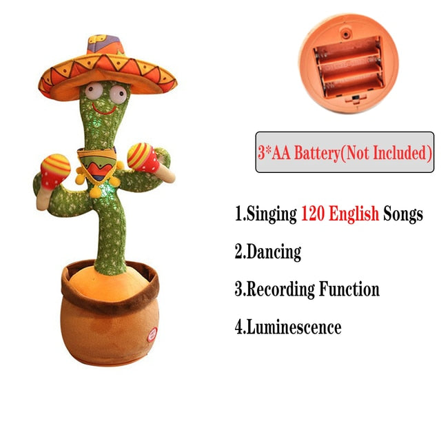 "A whimsical cactus-shaped figure that brings character and fun to any setting."