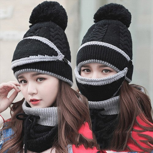 Plus velvet thick bib mask made with soft velvet and plush fabric for maximum warmth and comfort in cold weather.