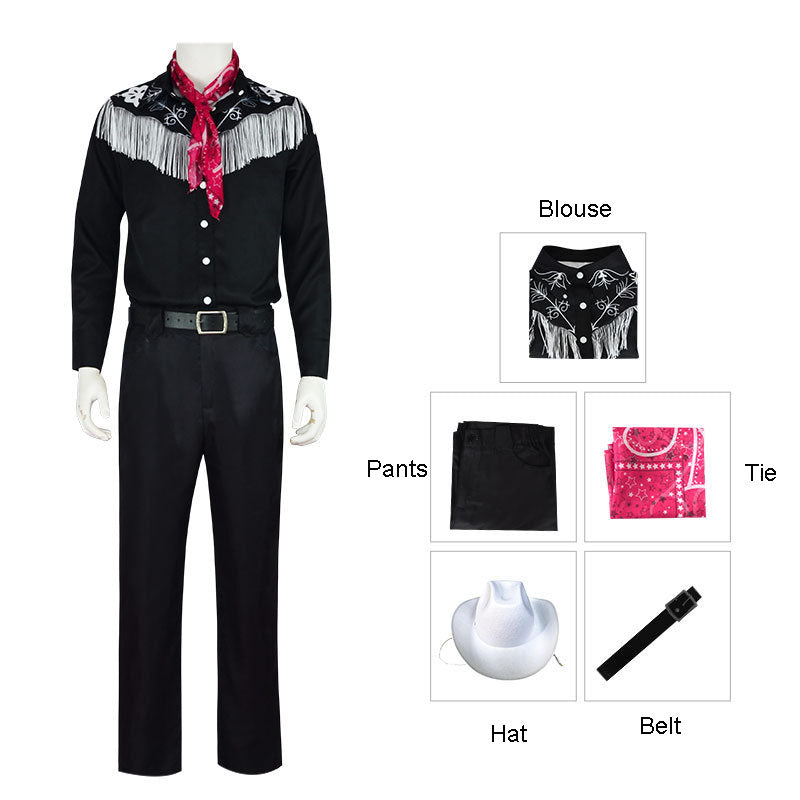 Matching Barbie Cowgirl and Cowboy Costumes for couples, ideal for roleplay, Halloween, and Barbiecore trends.