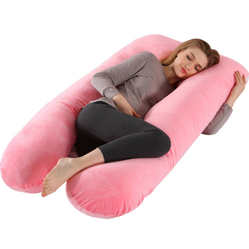  U-shape pillow offering ergonomic full-body support, ideal for side sleepers, pregnant women, and those seeking relief from back pain, crafted with soft, high-quality materials for ultimate comfort.