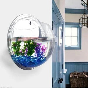 Elevate your home decor with this sleek and transparent wall-mounted fish tank, a perfect hanging aquarium display that saves space while adding elegance. Crafted as a designer fish tank, this hanging fish bowl offers both style and durability, transforming your walls into stunning aquatic showcases. Ideal for fish enthusiasts, these hanging fish tanks blend functionality and aesthetics seamlessly.