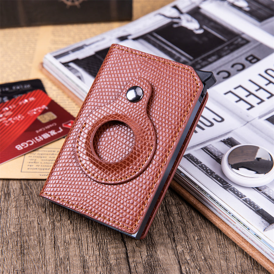 A compact Anti-theft Wallet for Men with RFID blocking technology and a GPS tracker for modern convenience.