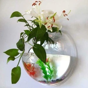 Elevate your home decor with this sleek and transparent wall-mounted fish tank, a perfect hanging aquarium display that saves space while adding elegance. Crafted as a designer fish tank, this hanging fish bowl offers both style and durability, transforming your walls into stunning aquatic showcases. Ideal for fish enthusiasts, these hanging fish tanks blend functionality and aesthetics seamlessly.