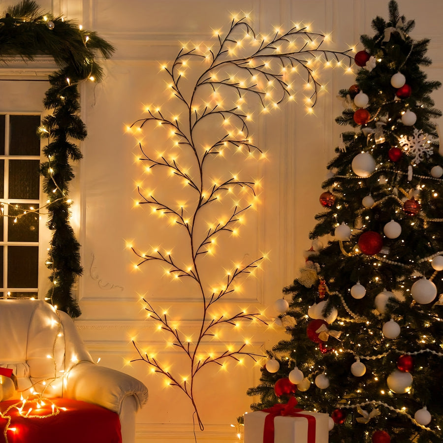 1.8m/5.9Ft Enchanted Willow Vine Lights with 96 LEDs, designed for indoor home decor, creating a magical and aesthetic ambiance for holidays, Christmas, and Halloween.