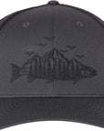 Adjustable SnapbackHat with trout embroidery, blending FishingFashion and comfort for anglers.