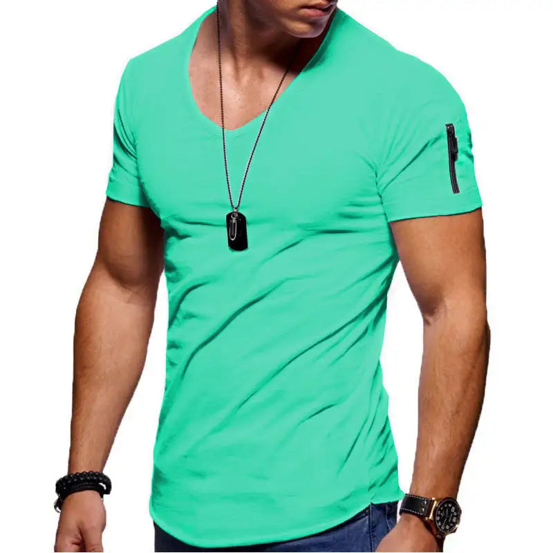 Men's V-Neck Casual T-Shirt – Timeless V-Neck Design for Minimalist Menswear