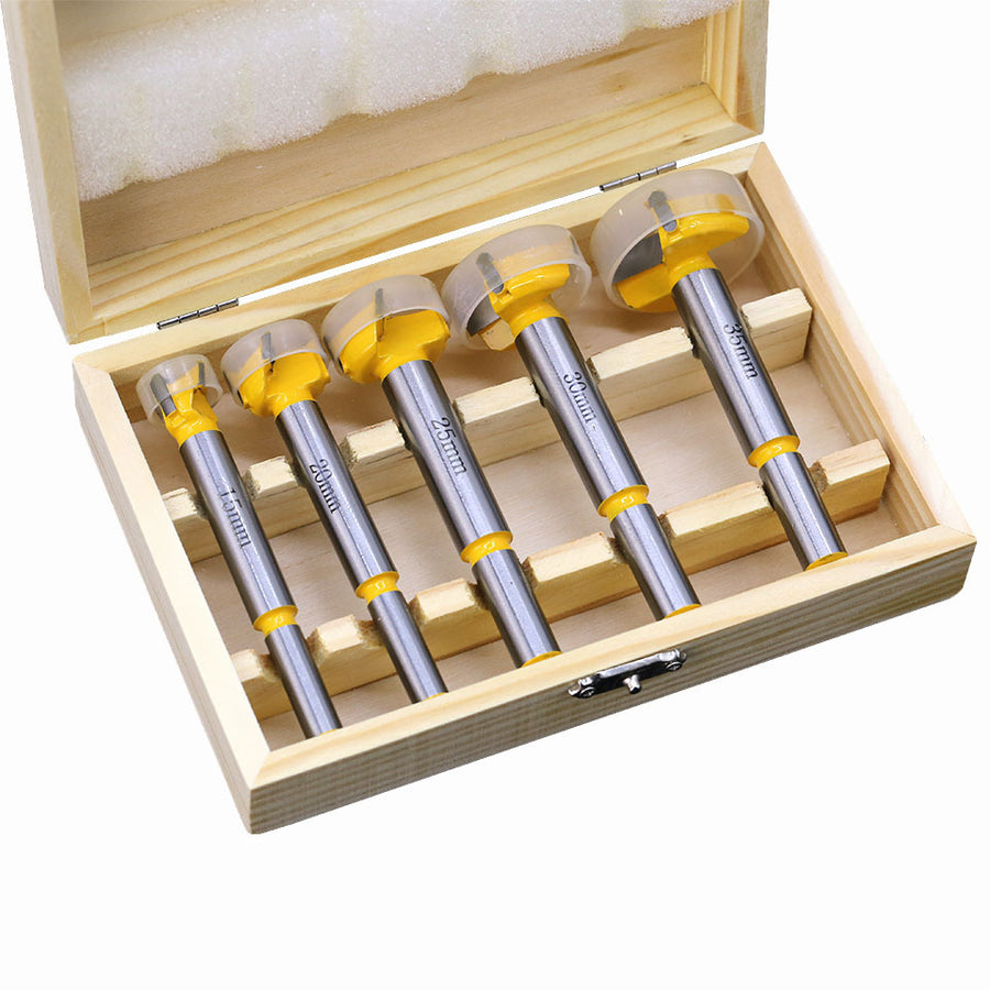 Wood hole drill bit, wood hole opener, and hole opener for precise and clean drilling in wood, plastic, and gypsum board for woodworking and DIY projects.