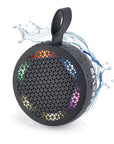 RISEBASS Water Resistant Bluetooth Shower Speaker, Handsfree Portable Speakerphone Control Buttons with LED Light, True Wireless Stereo for Bathroom, Kitchen, Hiking, Kayak, Beach, Gifts