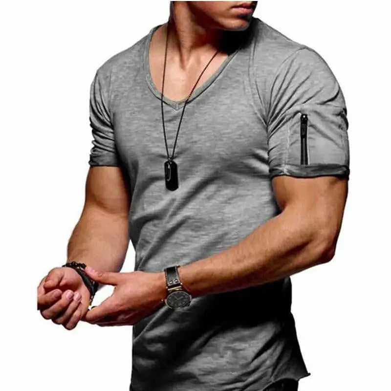 Men's V-Neck Casual T-Shirt – Timeless V-Neck Design for Minimalist Menswear