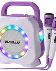 "The Kids Karaoke Microphone is the ultimate portable microphone designed for endless singing fun! With a wireless connection and built-in sound effects, this microphone provides crystal-clear audio and multicolored LED lights for a party-ready vibe. Perfect for solo performances or group fun indoors and outdoors."