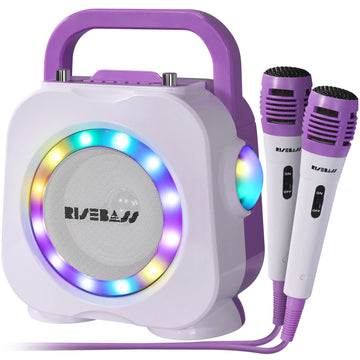 "The Kids Karaoke Microphone is the ultimate portable microphone designed for endless singing fun! With a wireless connection and built-in sound effects, this microphone provides crystal-clear audio and multicolored LED lights for a party-ready vibe. Perfect for solo performances or group fun indoors and outdoors."