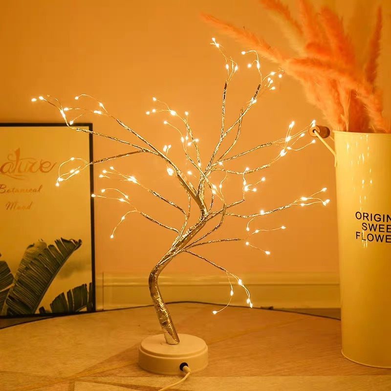 This led copper wire light adds a warm Nordic touch to your bedroom, versatile led copper wire light, powered by USB or battery, perfect for ambient lighting.nordic-style led copper wire light, bringing minimalist elegance to your space..