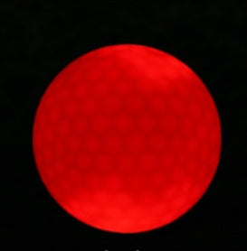 LED golf ball with flashing lights, made from durable Dupont Sarin material. Ideal for nighttime golf, featuring a 42.6mm size and 45-gram weight for high visibility and easy tracking in low-light conditions