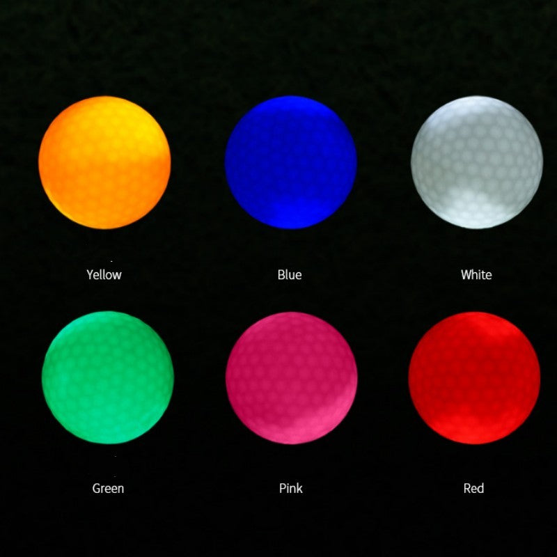 LED golf ball with flashing lights, made from durable Dupont Sarin material. Ideal for nighttime golf, featuring a 42.6mm size and 45-gram weight for high visibility and easy tracking in low-light conditions