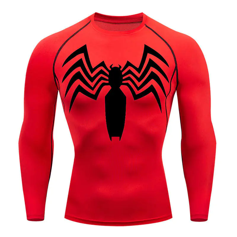 Back view of the Venom Compression Sportswear shirt, designed for maximum flexibility and athletic performance during workouts.