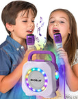 Karaoke Machine for Kids - Bluetooth Speaker with 2 Microphone - Portable Kids Karaoke Machine for Girls and Boys