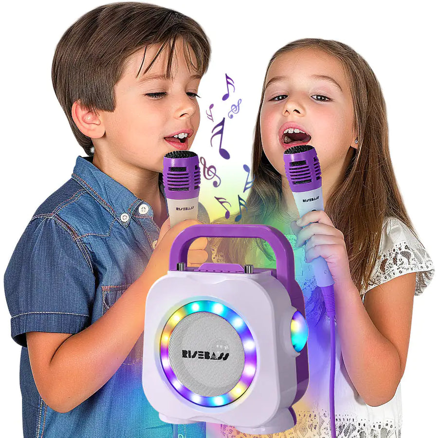 Karaoke Machine for Kids - Bluetooth Speaker with 2 Microphone - Portable Kids Karaoke Machine for Girls and Boys