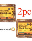 Handmade African Black Soap Duo