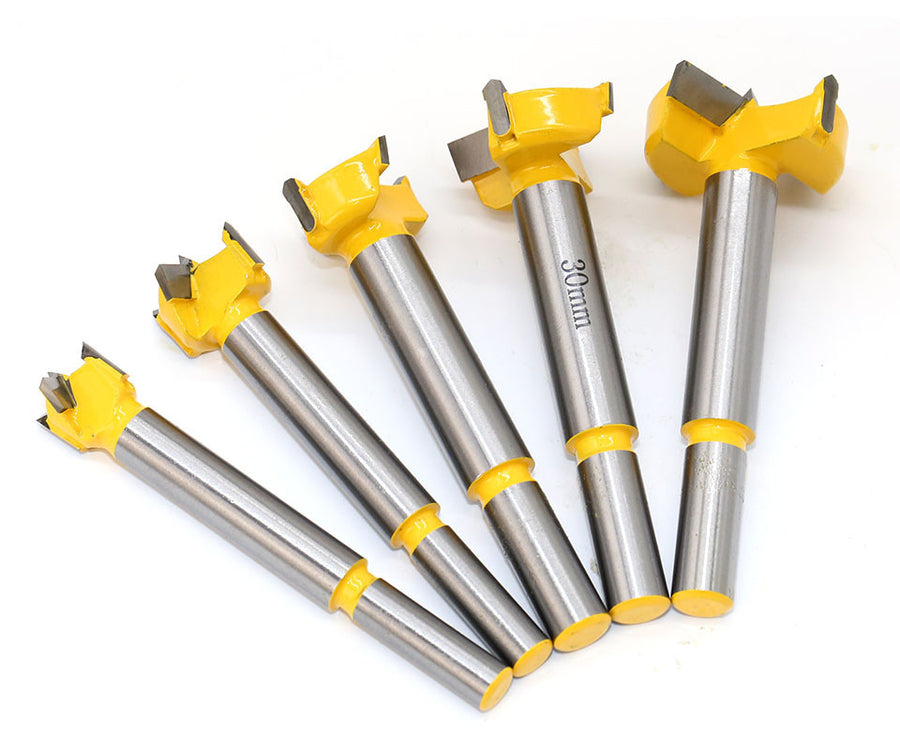 Wood hole drill bit, wood hole opener, and hole opener for precise and clean drilling in wood, plastic, and gypsum board for woodworking and DIY projects.