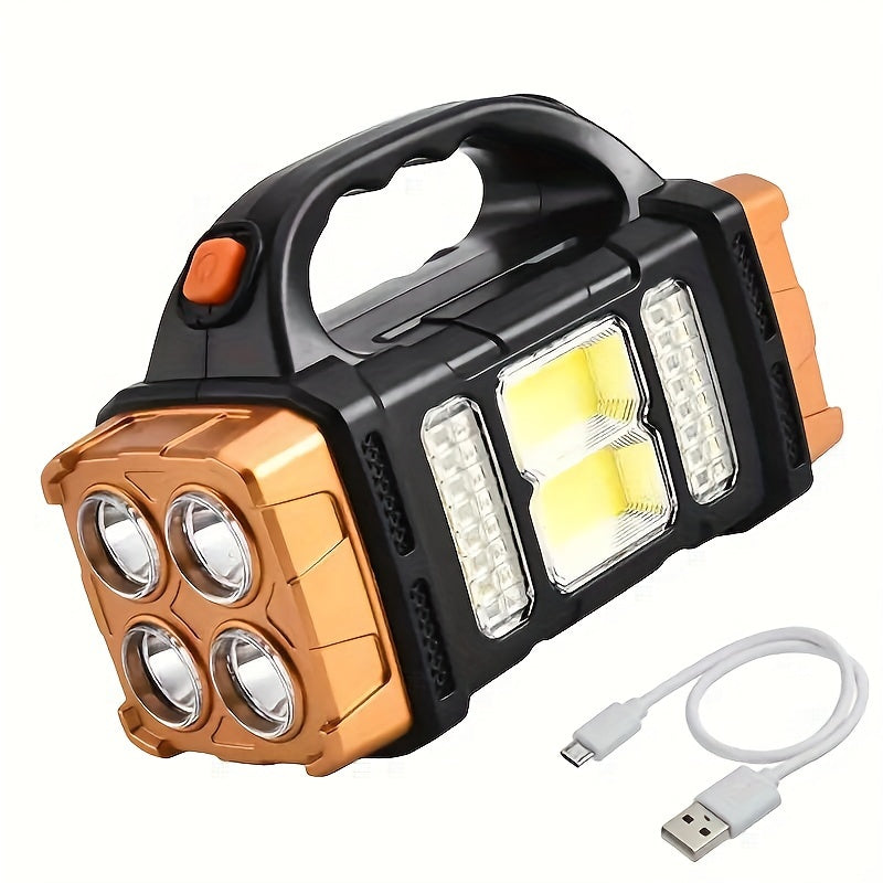 This solar powered camping light with a power bank function is perfect for outdoor adventures. A rechargeable solar camping light that keeps your devices charged and lights up your campsite. With water-resistant and portable solar lights, it's ideal for hiking, camping, and any outdoor activity. The built-in power bank ensures your gear stays charged, while the bright, durable design makes it a must-have for any adventure