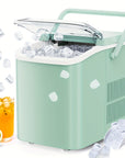 Portable ice maker with a single-door design, delivering fresh nugget ice for parties, camping, and everyday use.