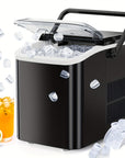 Portable ice maker with a single-door design, delivering fresh nugget ice for parties, camping, and everyday use.