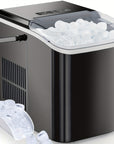 Portable nugget ice maker producing 26.5lbs of ice daily, perfect for home kitchens, parties, and camping trips.