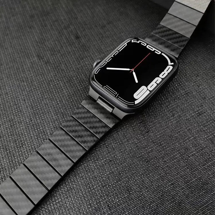 Upgrade your Apple Watch with this premium carbon fiber band, designed to enhance your style with a modern tech accessory that’s both durable and lightweight.