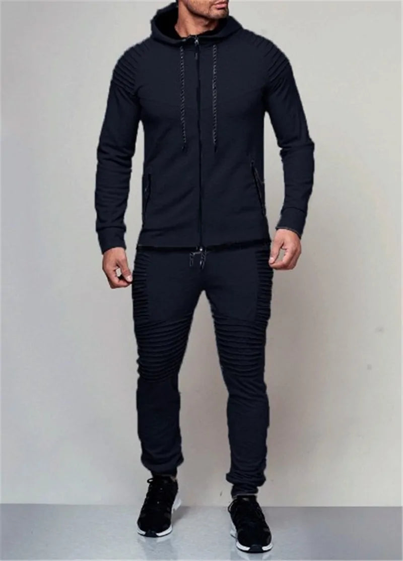 Men's Winter Tracksuit in Slim Fit with Joggers and Tech Fabric Material