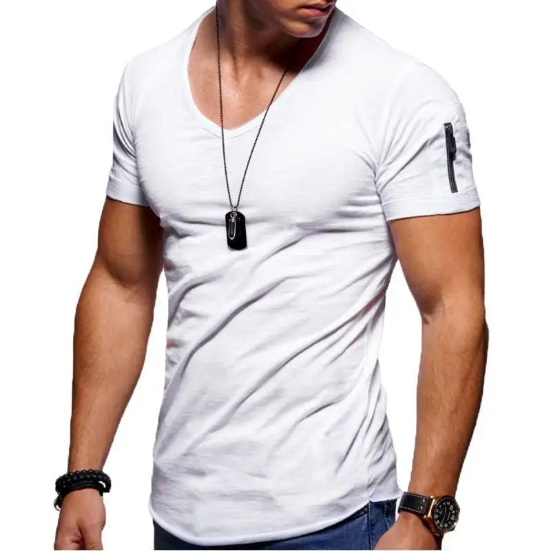 Men's V-Neck Casual T-Shirt – Timeless V-Neck Design for Minimalist Menswear