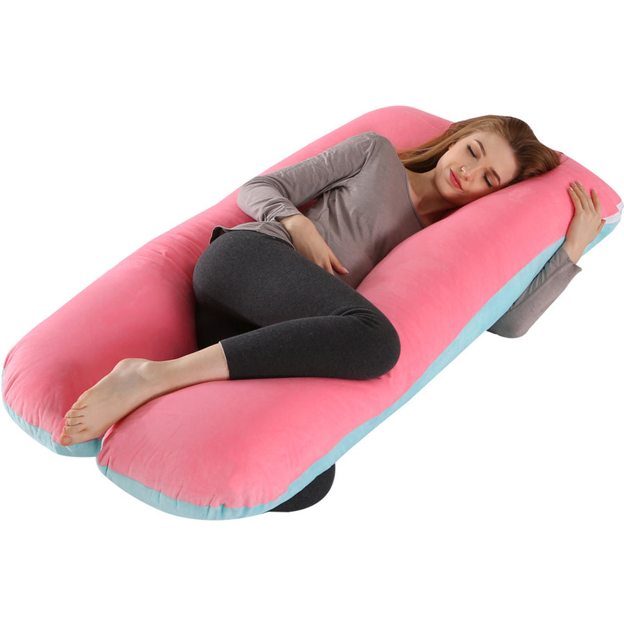  U-shape pillow offering ergonomic full-body support, ideal for side sleepers, pregnant women, and those seeking relief from back pain, crafted with soft, high-quality materials for ultimate comfort.