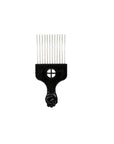 Static-free afro pick comb Metal detangling comb Afro hair styling tool Anti-frizz metal pick comb Durable afro comb for curls Wide-tooth metal pick Afro hair care essential Stylish metal hair comb Static-resistant hair pick Metal pick for natural hair