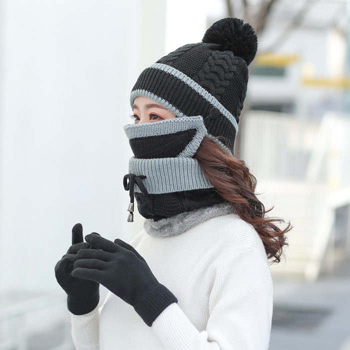 Plus velvet thick bib mask made with soft velvet and plush fabric for maximum warmth and comfort in cold weather.