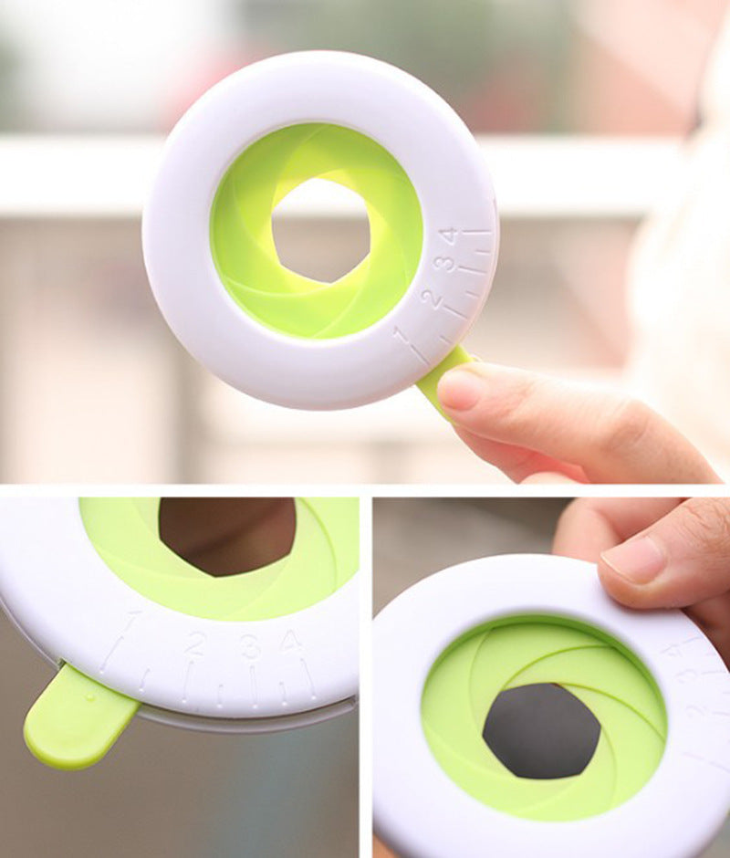 Close-up of a durable plastic spaghetti portion tool used for accurately measuring pasta portions, featuring a compact and easy-to-use design. Ideal as a pasta measuring tool, spaghetti measuring tool, spaghetti measurer, and versatile pasta measurer tool for home kitchens.