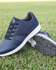 Men's lightweight, breathable golf shoes offering superior traction, comfort, and waterproof performance.