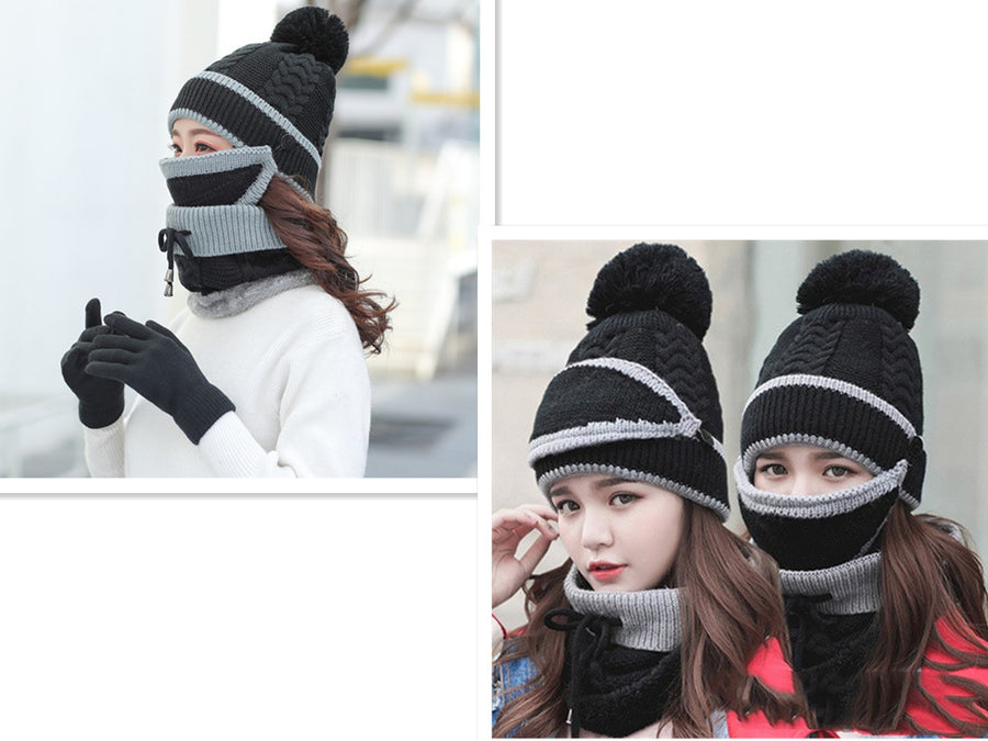 Plus velvet thick bib mask made with soft velvet and plush fabric for maximum warmth and comfort in cold weather.