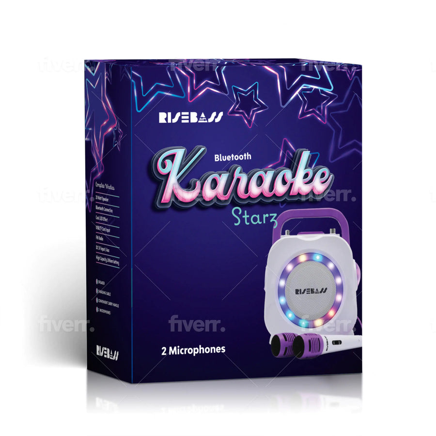 "Compact Travel Karaoke Machine with built-in speakers, wireless microphone, and Bluetooth connectivity, designed for on-the-go singing fun anywhere."