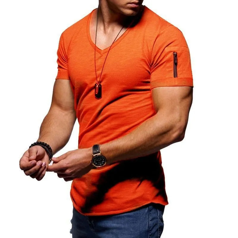 Men's V-Neck Casual T-Shirt – Timeless V-Neck Design for Minimalist Menswear