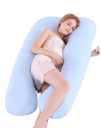  U-shape pillow offering ergonomic full-body support, ideal for side sleepers, pregnant women, and those seeking relief from back pain, crafted with soft, high-quality materials for ultimate comfort.